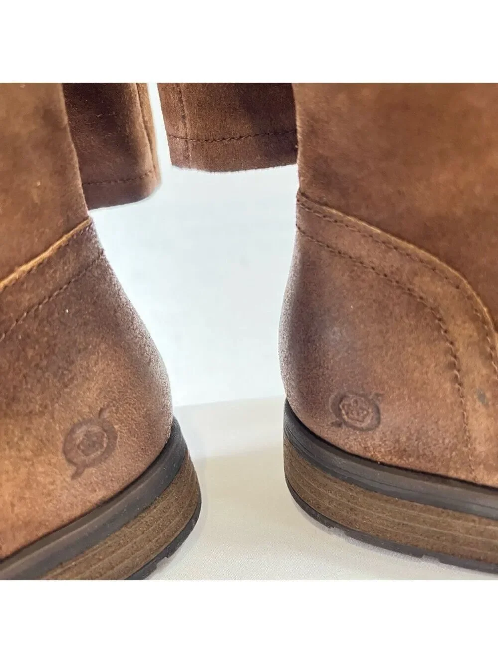 Born Womens Britton Over the Knee Brown Boot Leather Size 6.5M Riding Boots